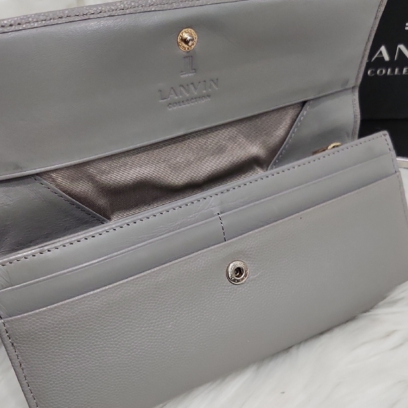 🔹️LANVIN🔹️Gray Women wallet With Box - Picture 11 of 15